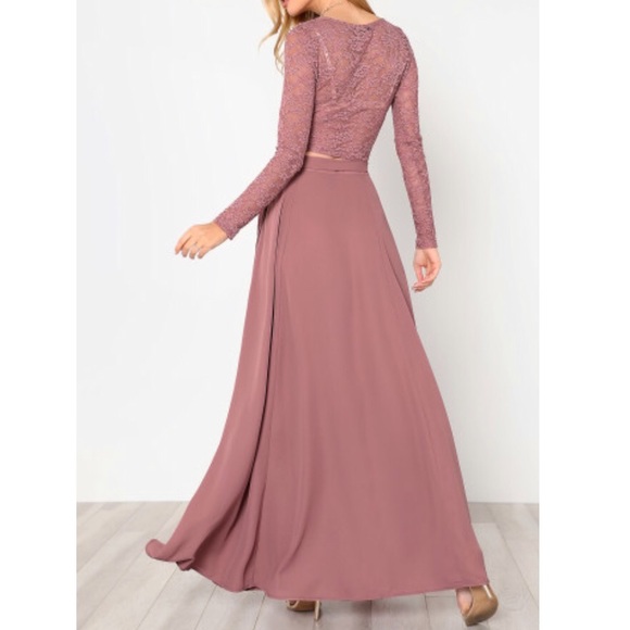 1️⃣0️⃣ New Crop Lace Top/Maxi Wrap Skirt (S) - Picture 5 of 7